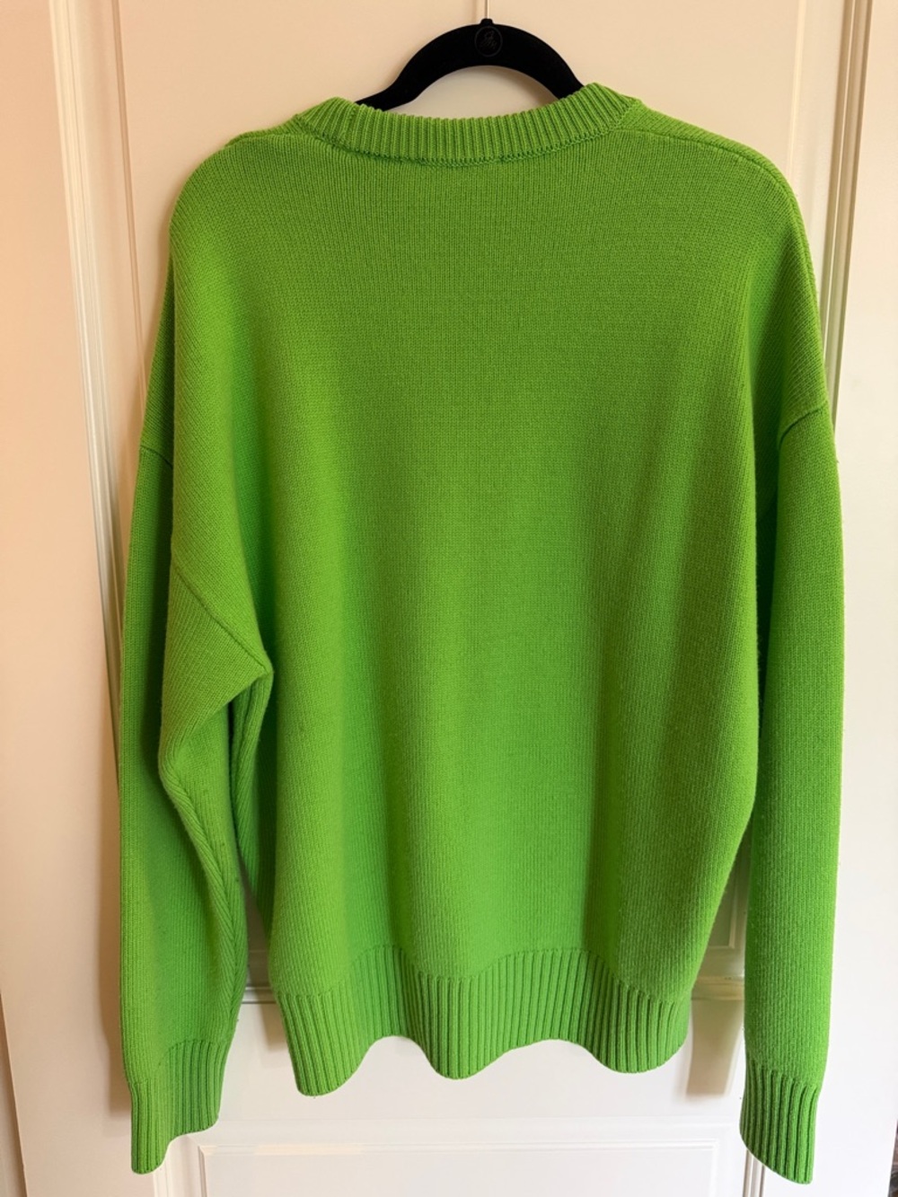 Ami Green Crew Neck Sweater with Black Heart - Picture 7 of 8